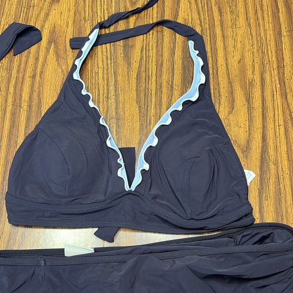 Profile 3pc Swimsuit Size 14 Navy - Picture 3 of 9